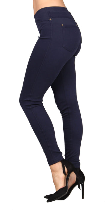 Plus Size Women's Solid Denim Jeggings