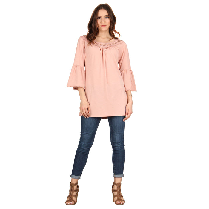Crochet Neckline Tunic
