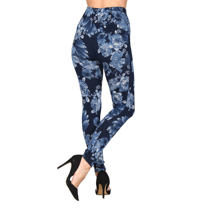 Seamless Printed Fleece Leggings