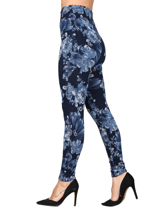 Seamless Printed Fleece Leggings