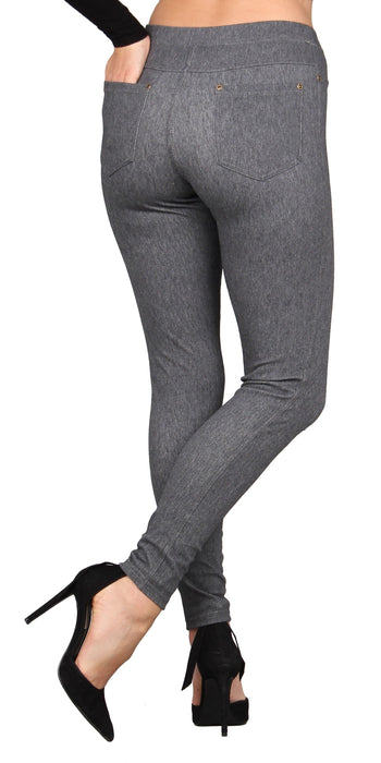 Plus Size Women's Solid Denim Jeggings
