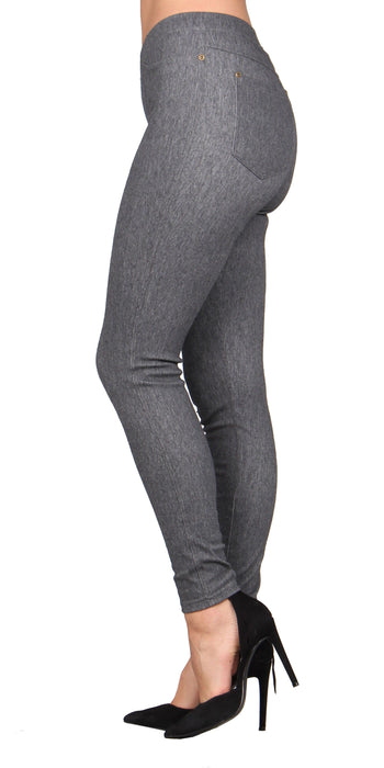 Plus Size Women's Solid Denim Jeggings