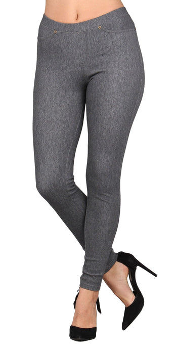 Plus Size Women's Solid Denim Jeggings