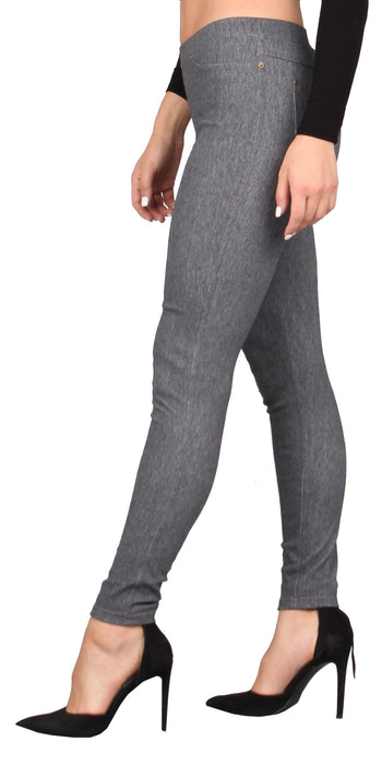 Plus Size Women's Solid Denim Jeggings