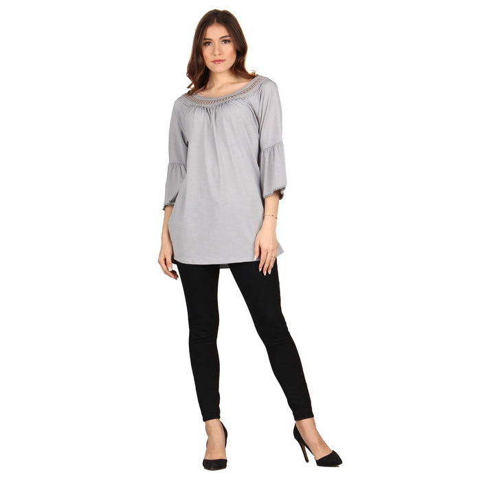 Crochet Neckline Tunic