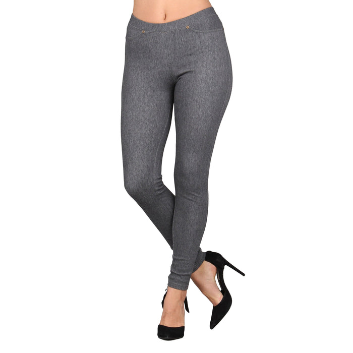 Plus Size Women's Solid Denim Jeggings