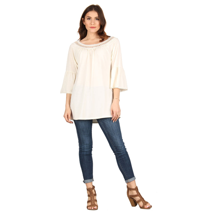 Crochet Neckline Tunic