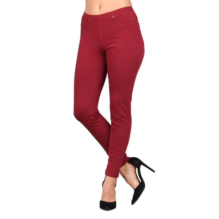 Plus Size Women's Solid Denim Jeggings