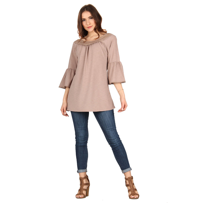 Crochet Neckline Tunic