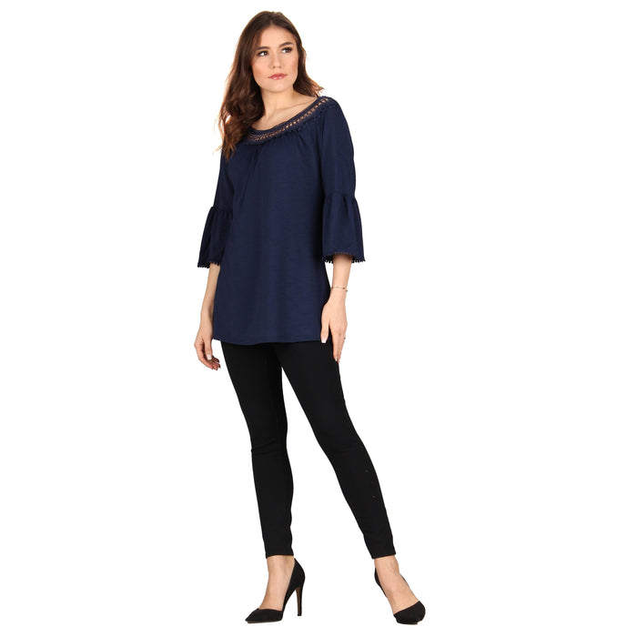 Crochet Neckline Tunic
