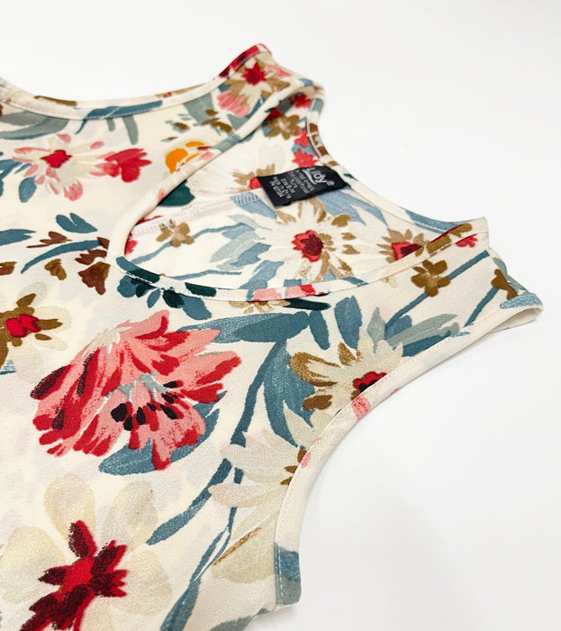 Printed V-Neck Sleeveless Pocket Tunic