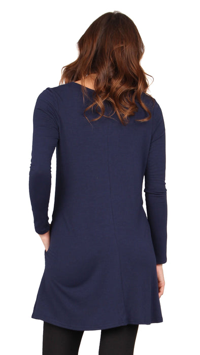 Solid Pocket Swing Tunic