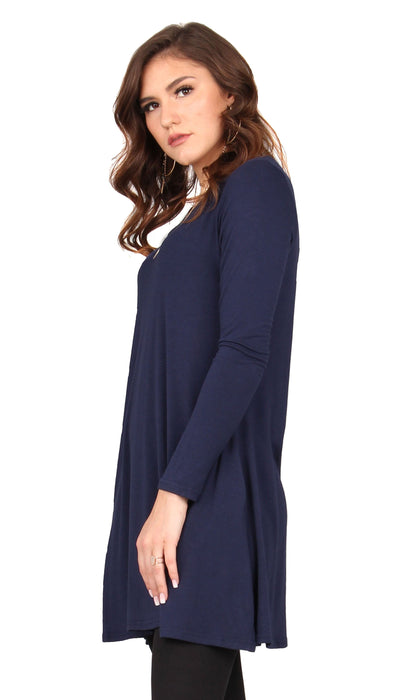 Solid Pocket Swing Tunic
