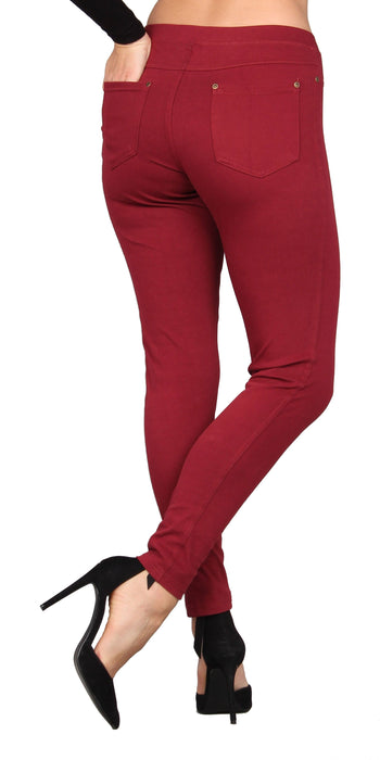 Plus Size Women's Solid Denim Jeggings
