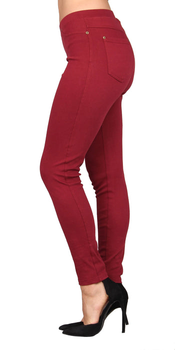 Plus Size Women's Solid Denim Jeggings