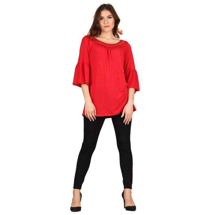 Crochet Neckline Tunic