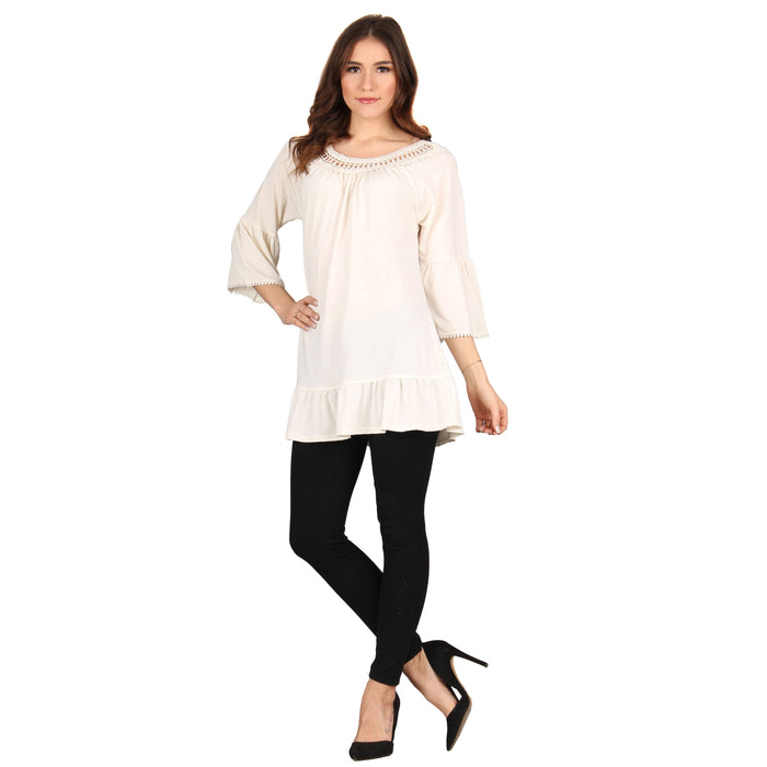 Crochet Neckline Tunic
