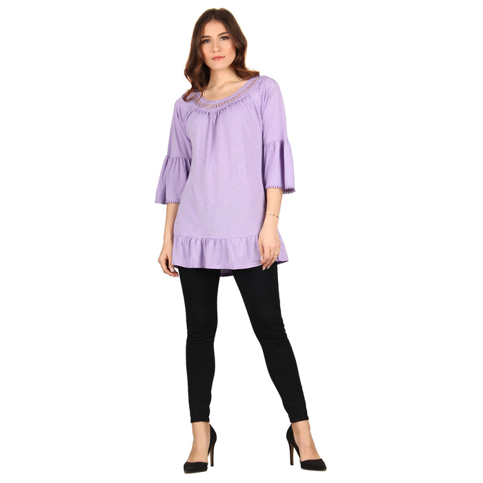 Crochet Neckline Tunic