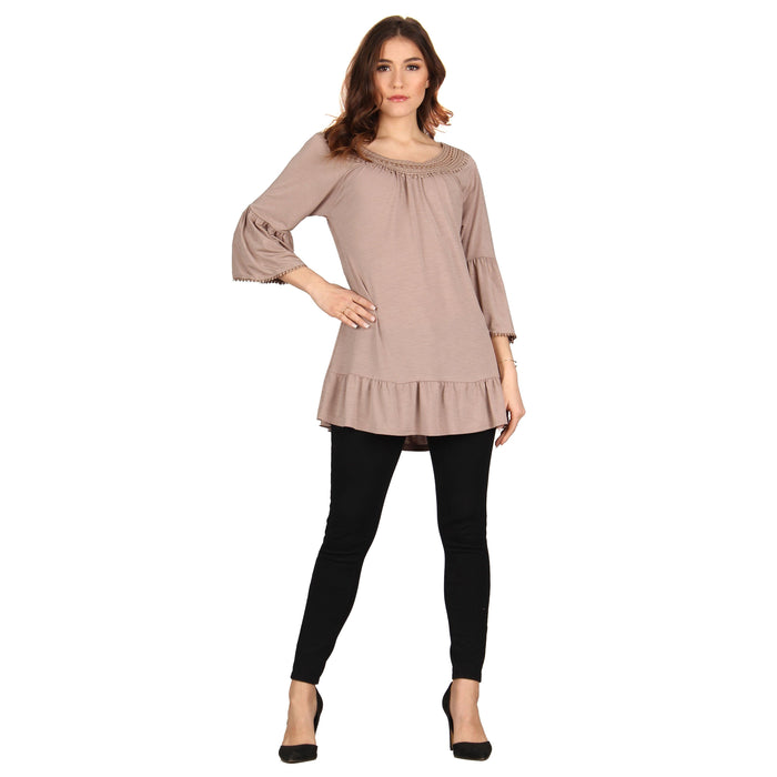 Crochet Neckline Tunic