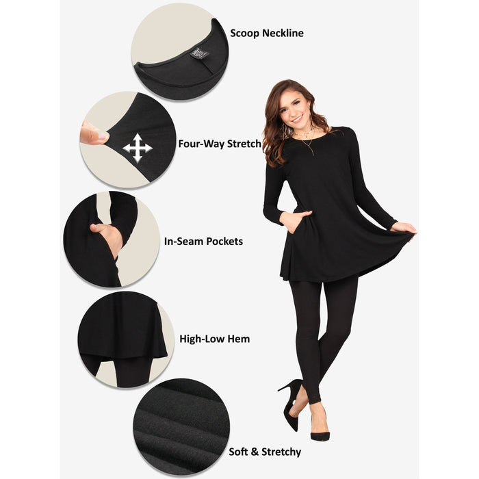 Solid Pocket Swing Tunic