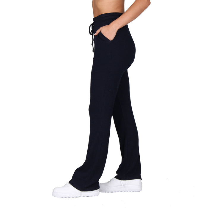 Plus Size Solid Knitted Pants