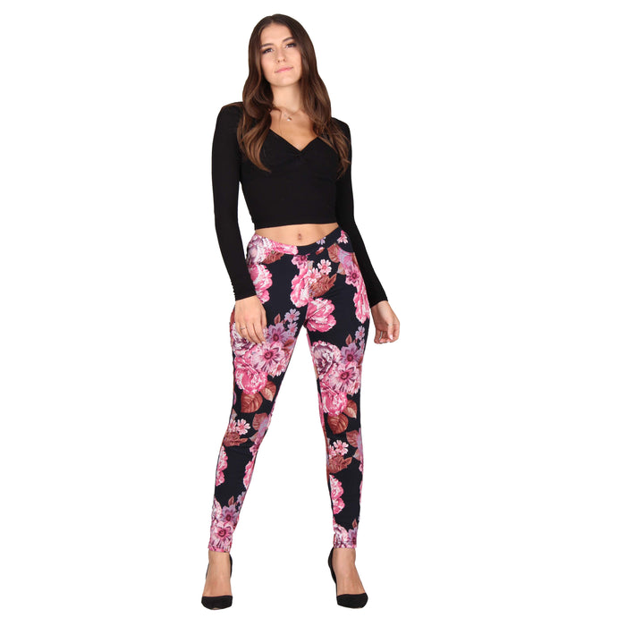 Printed Denim Jeggings