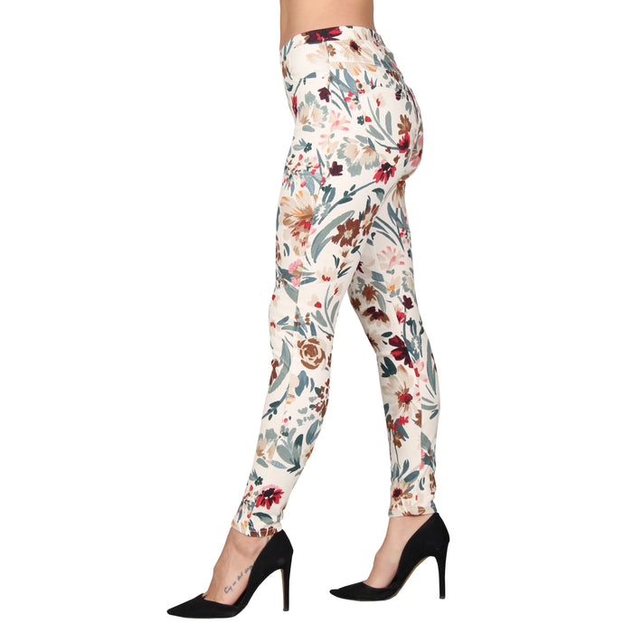 Printed Denim Jeggings
