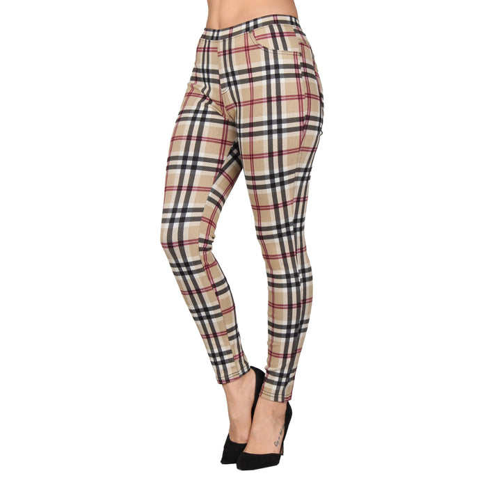 Printed Denim Jeggings