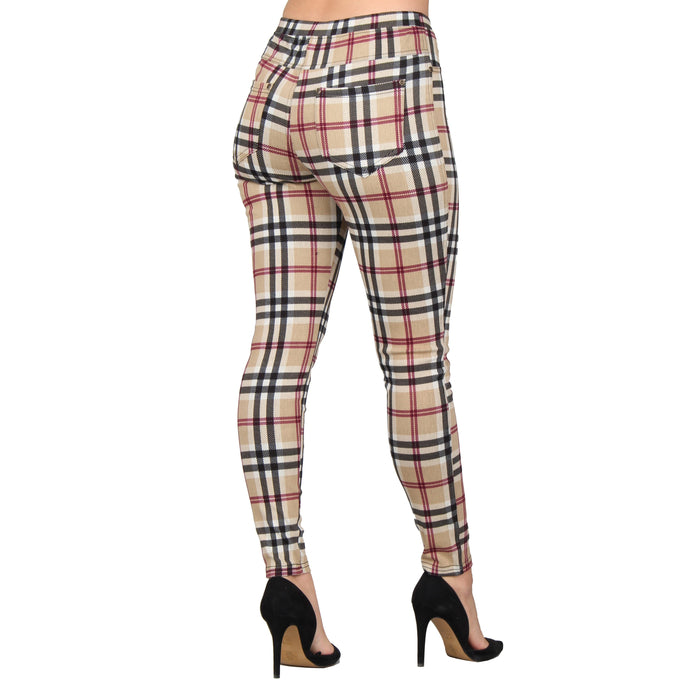 Printed Denim Jeggings