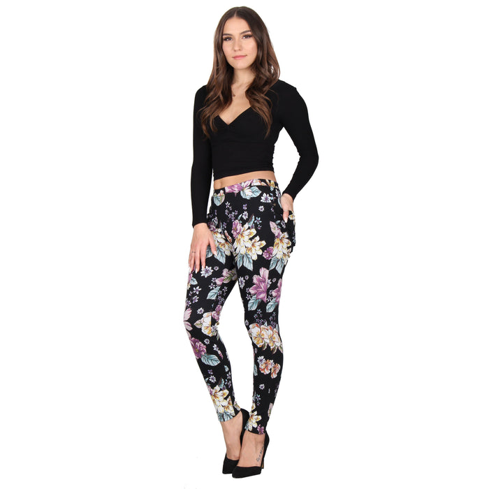 Printed Denim Jeggings