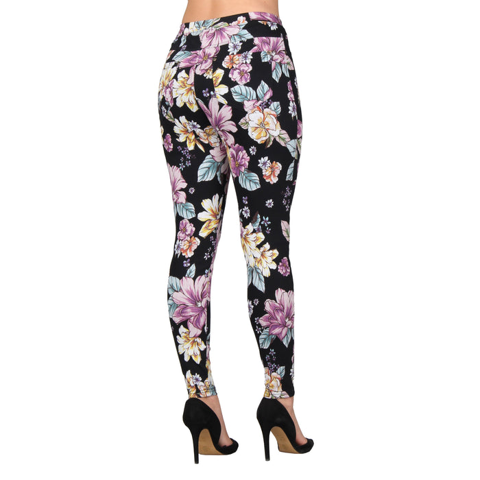 Printed Denim Jeggings