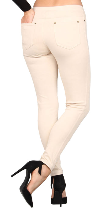 Plus Size Women's Solid Denim Jeggings