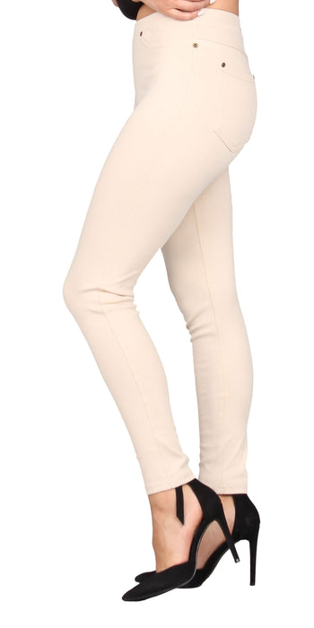 Plus Size Women's Solid Denim Jeggings