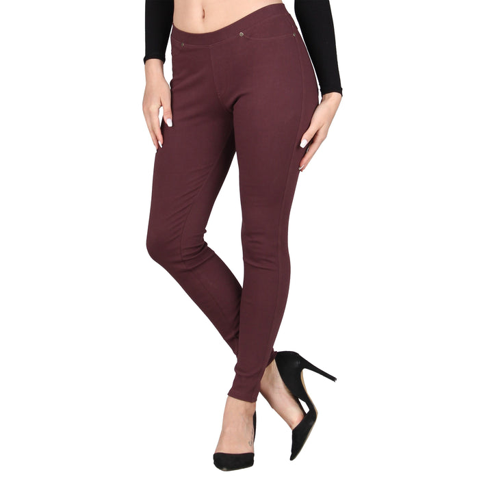 Plus Size Women's Solid Denim Jeggings