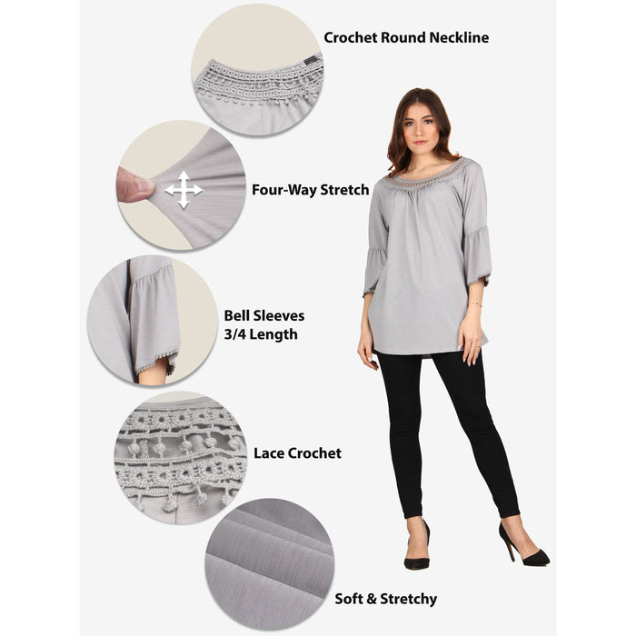 Crochet Neckline Tunic