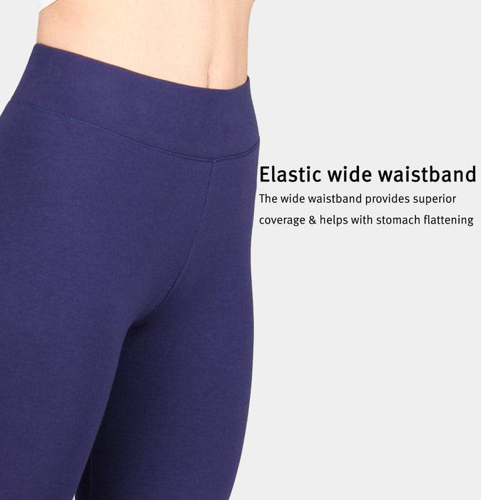 Wide Waistband Cotton Leggings