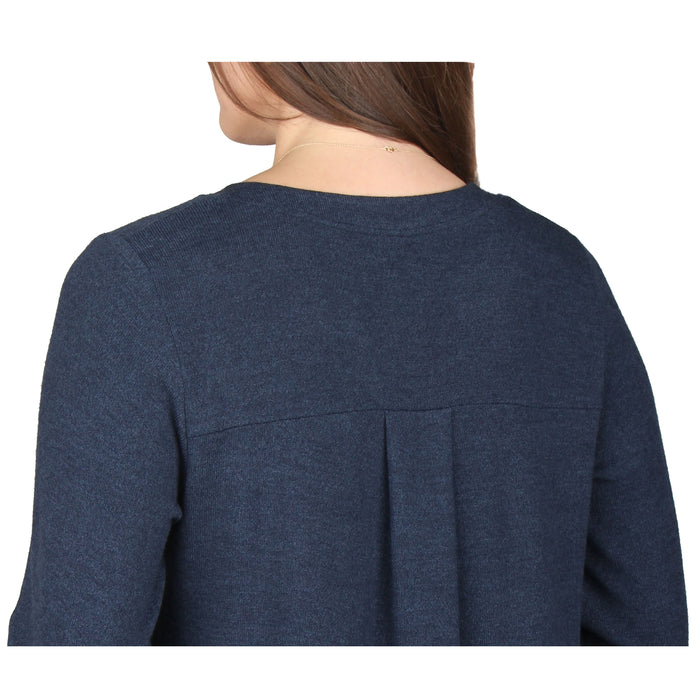 Plus Size Side Slit Button Sleeve Tunic
