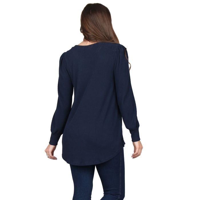 Plus Size Button Trim Tunic