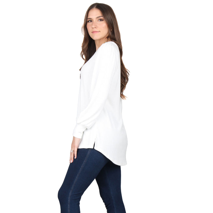 Plus Size Button Trim Tunic