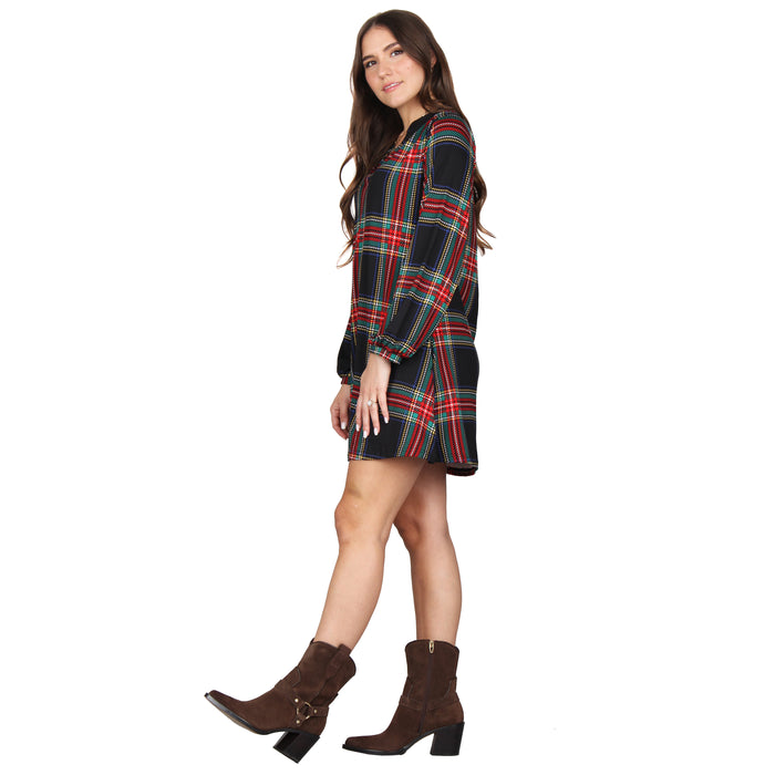 Holiday Split Neck Pocket Tunic