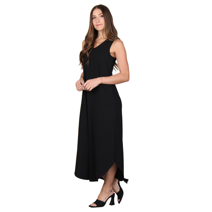 Plus Size Solid Shirt Tail Dress