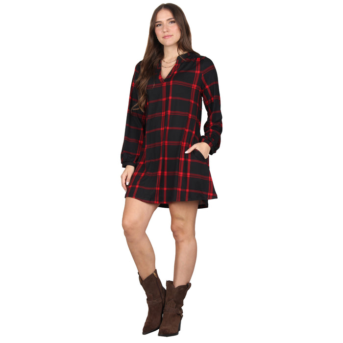 Holiday Split Neck Pocket Tunic