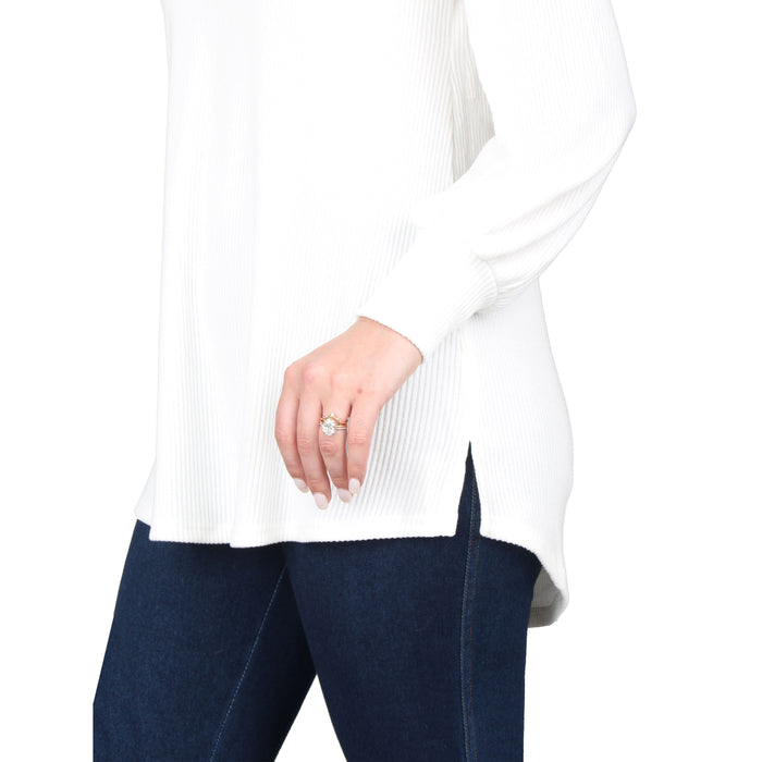 Plus Size Button Trim Tunic