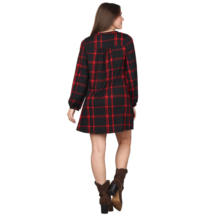 Holiday Split Neck Pocket Tunic
