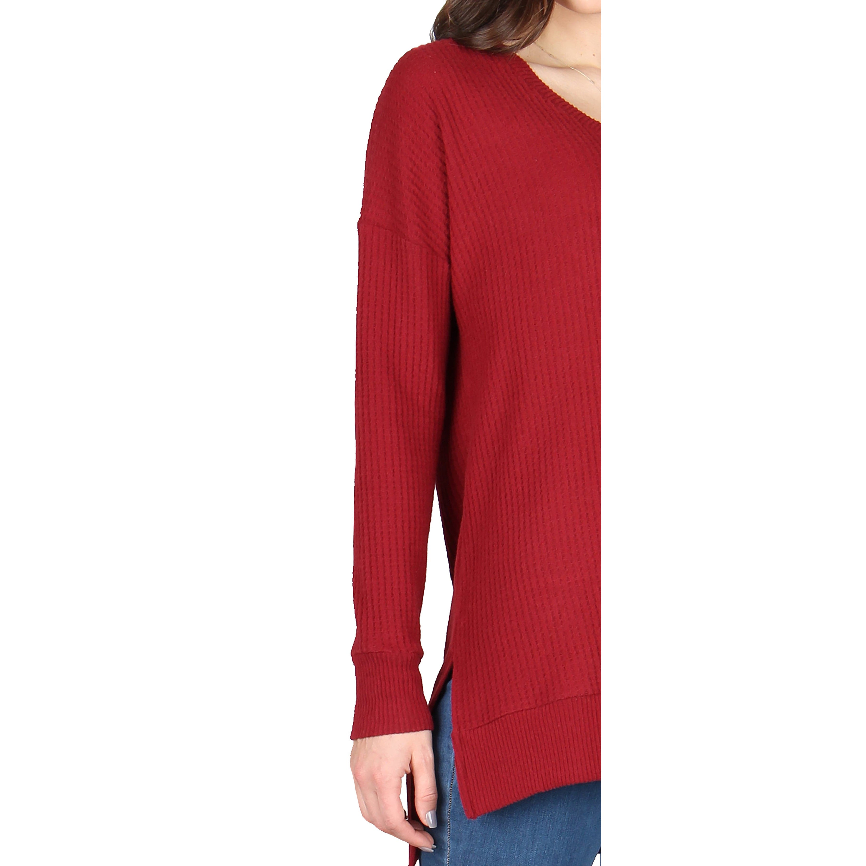 Solid Waffle Knit Tunic — Lildy.com