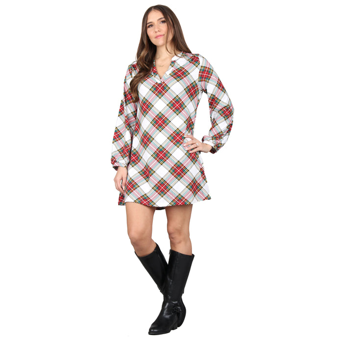 Holiday Split Neck Pocket Tunic