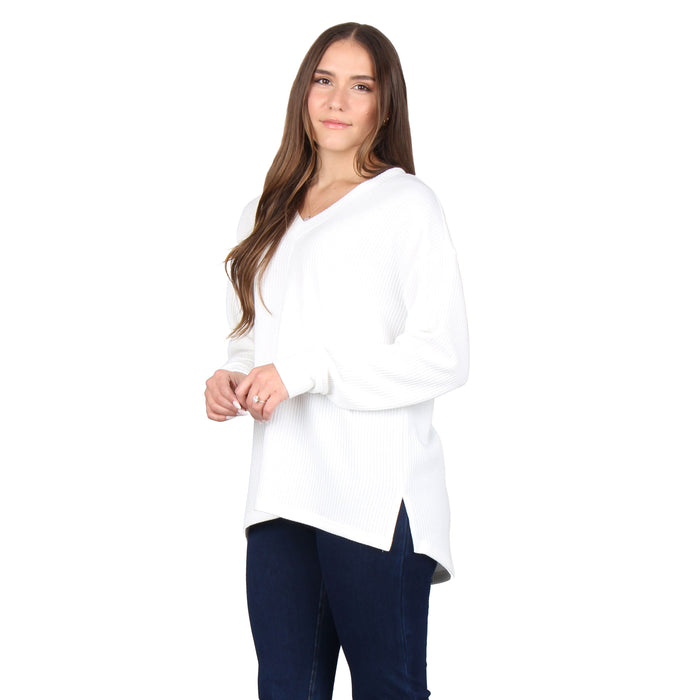 Rib-Knit Center Seam Tunic