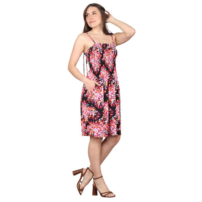 Plus Size Pocket Smocked Midi Dress