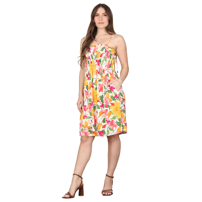 Plus Size Pocket Smocked Midi Dress