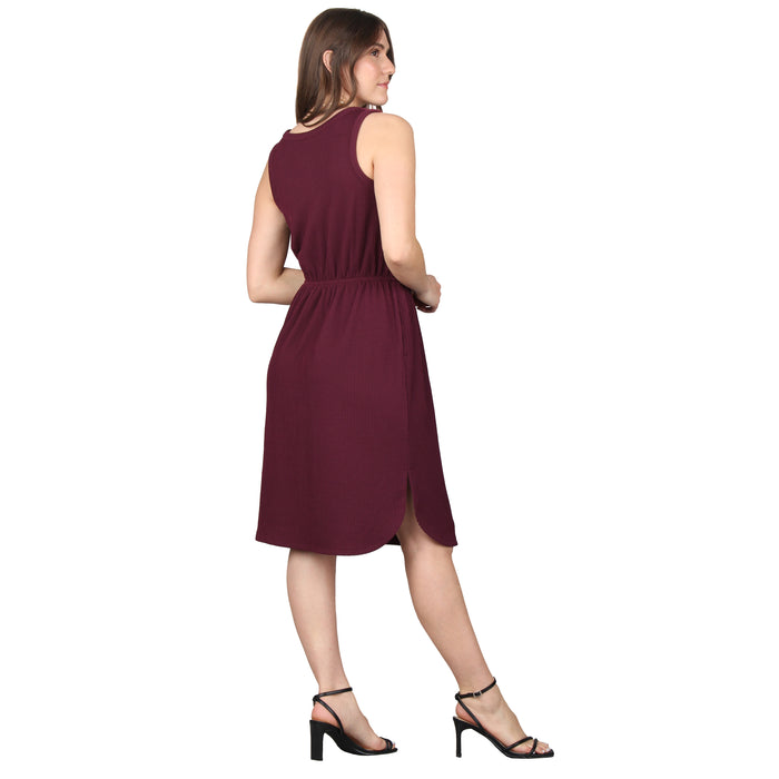 Plus Size Pocket Tie Waist Midi Dress